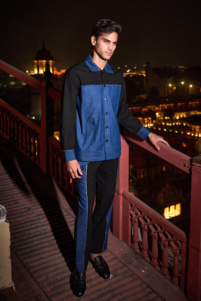 BLACK/INDIGO PANT - dash and dot dash and dot