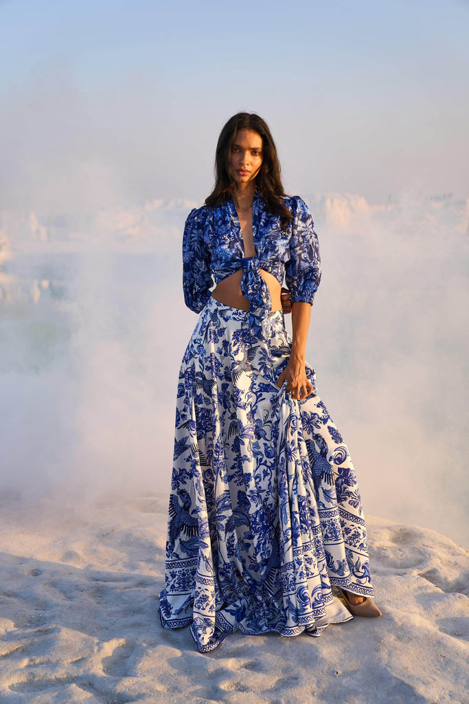 PORCELAIN PRINT SKIRT SET - dash and dot dash and dot