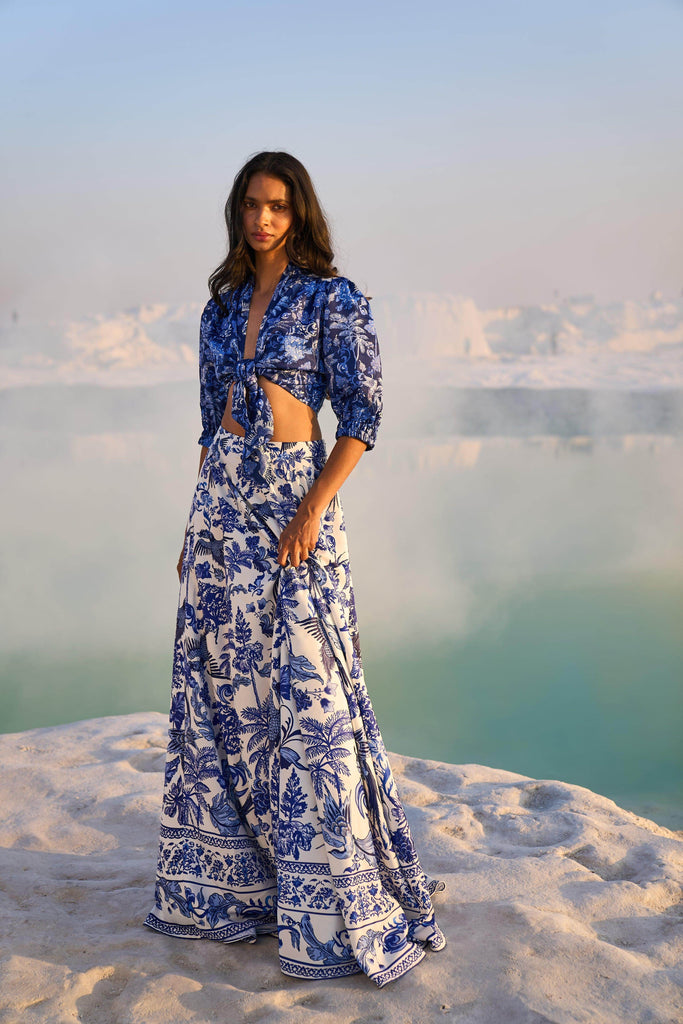 PORCELAIN PRINT SKIRT SET - dash and dot dash and dot