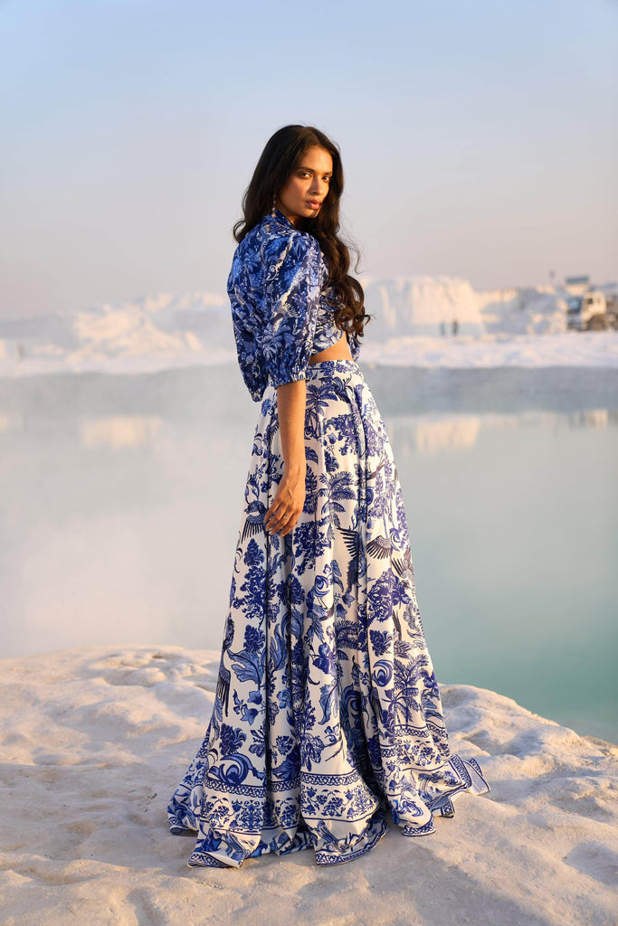 PORCELAIN PRINT SKIRT SET - dash and dot dash and dot