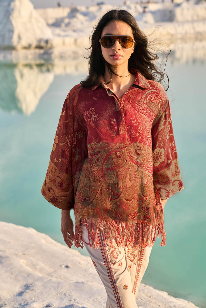 SHAWL TOP - dash and dot dash and dot