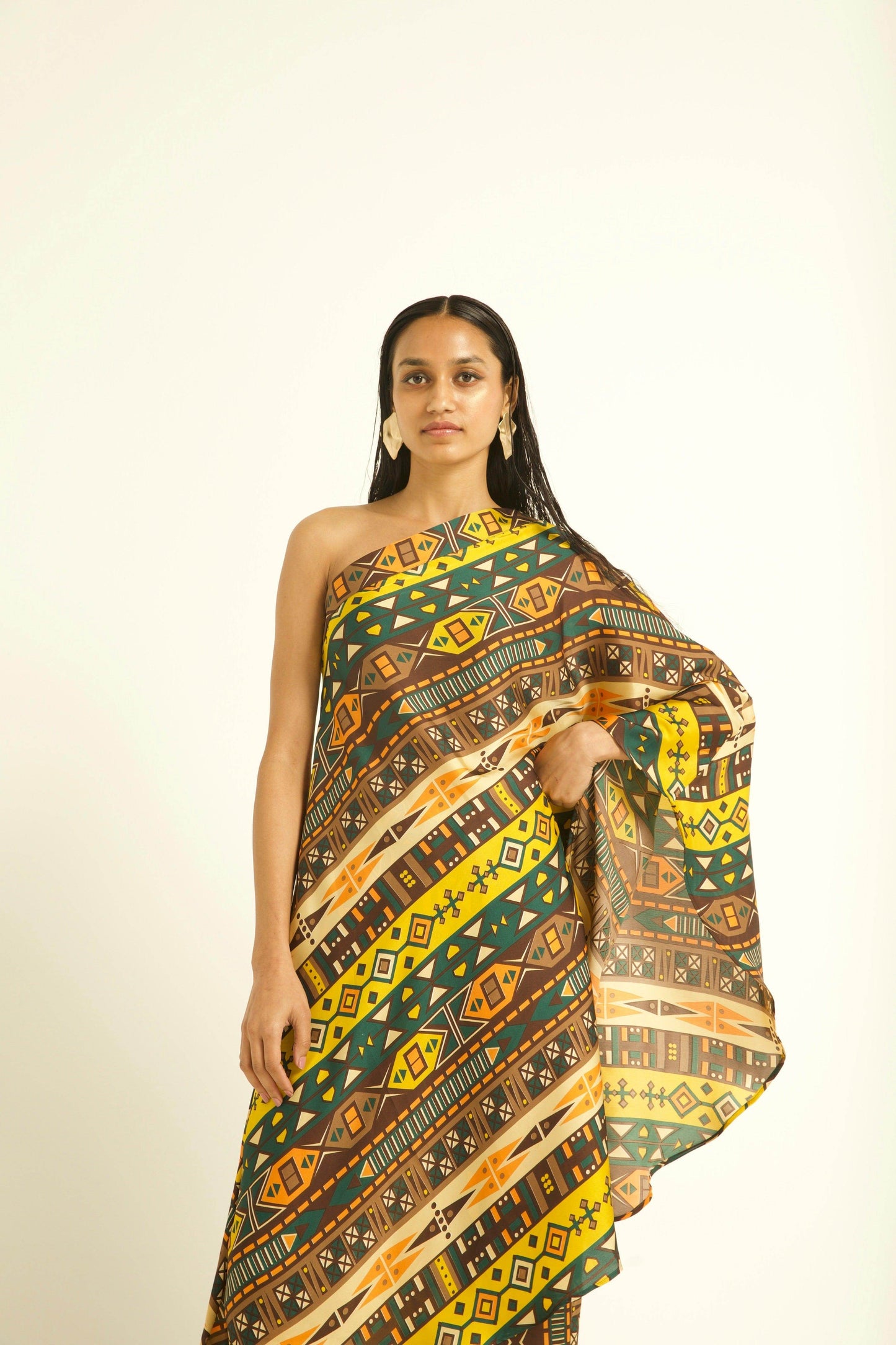 ONE SHOULDER PRINTED SET - dash and dot