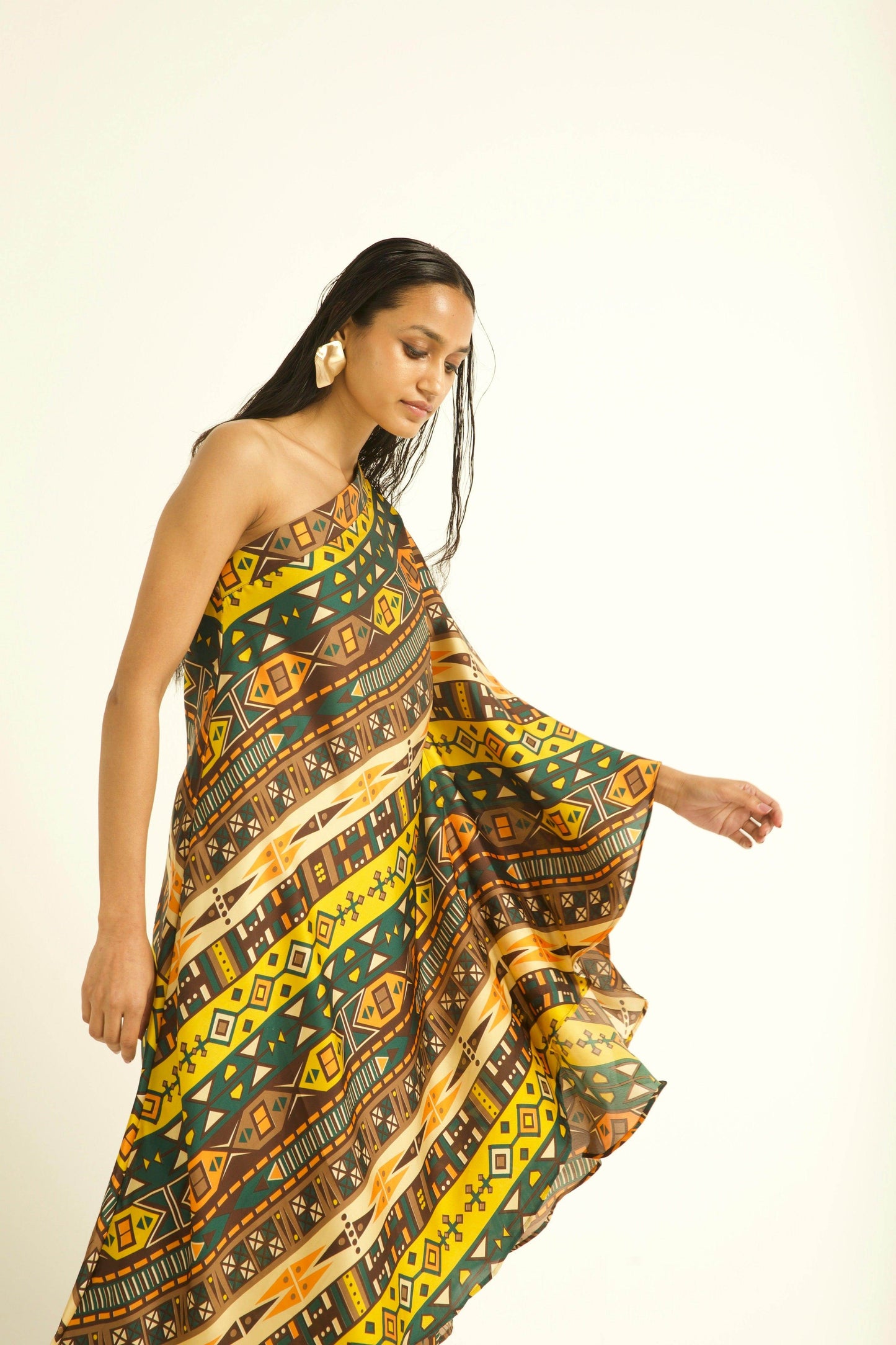 ONE SHOULDER PRINTED SET - dash and dot