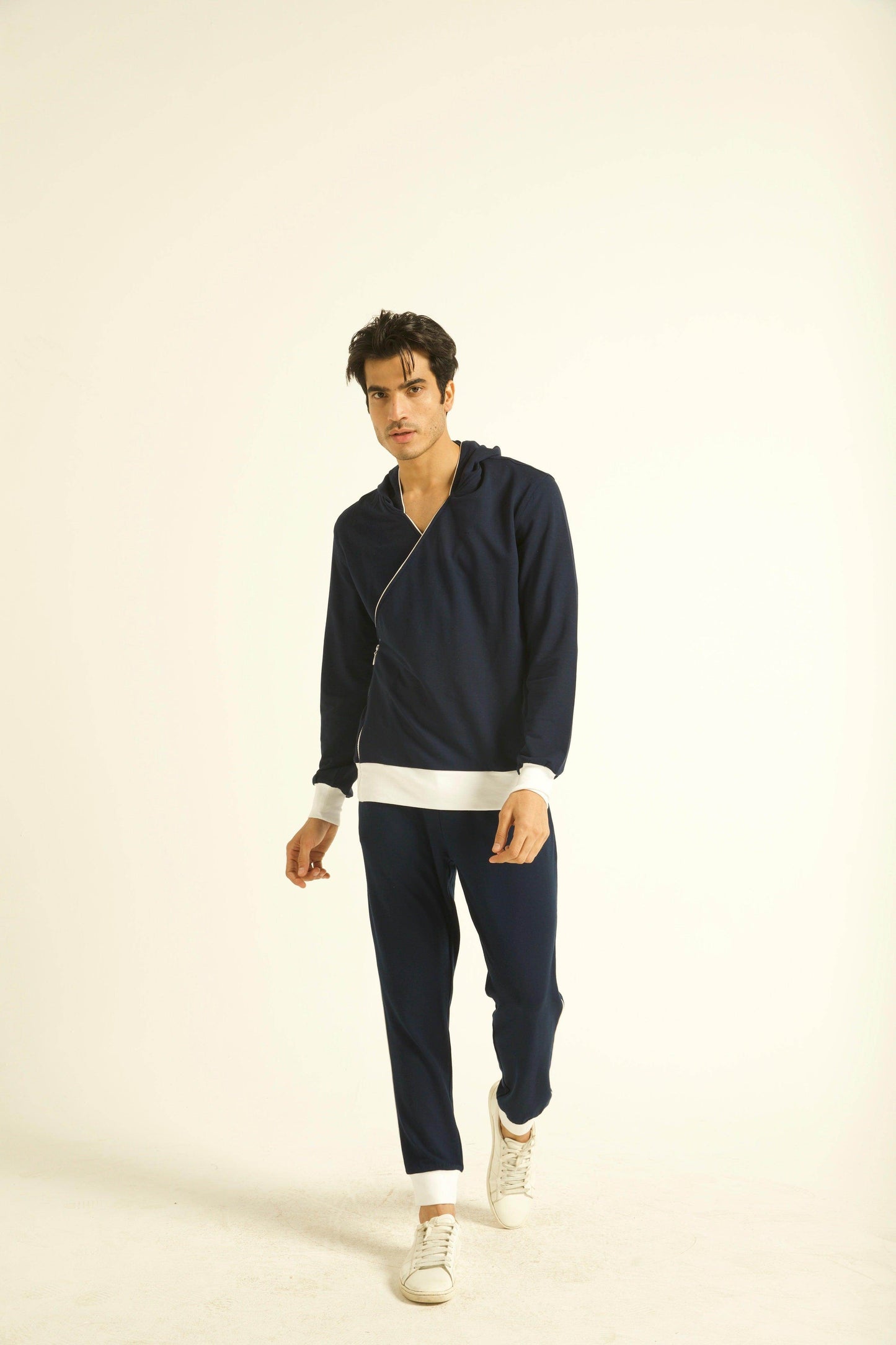 NAVY WRAP HOODIE SET - dash and dot