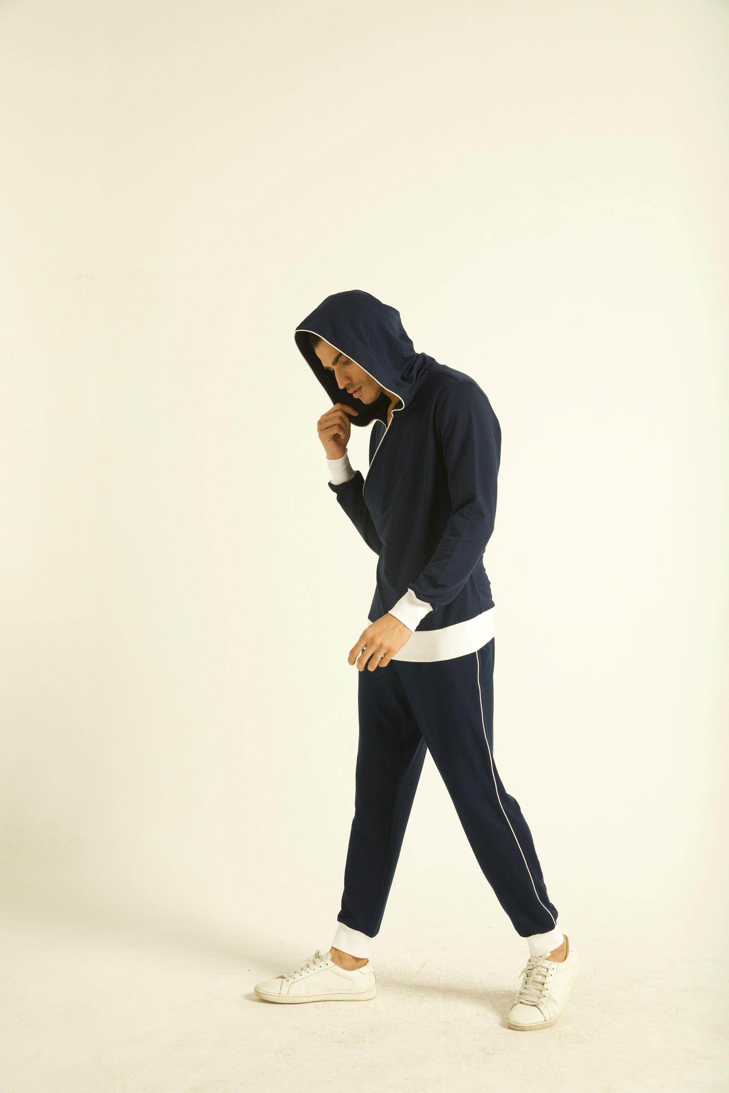 NAVY WRAP HOODIE SET - dash and dot