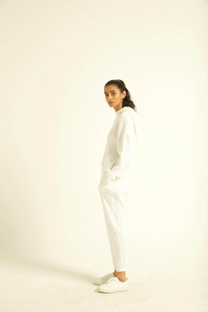 CRINKLE COTTON HOODIE CO-ORD - dash and dot dash and dot