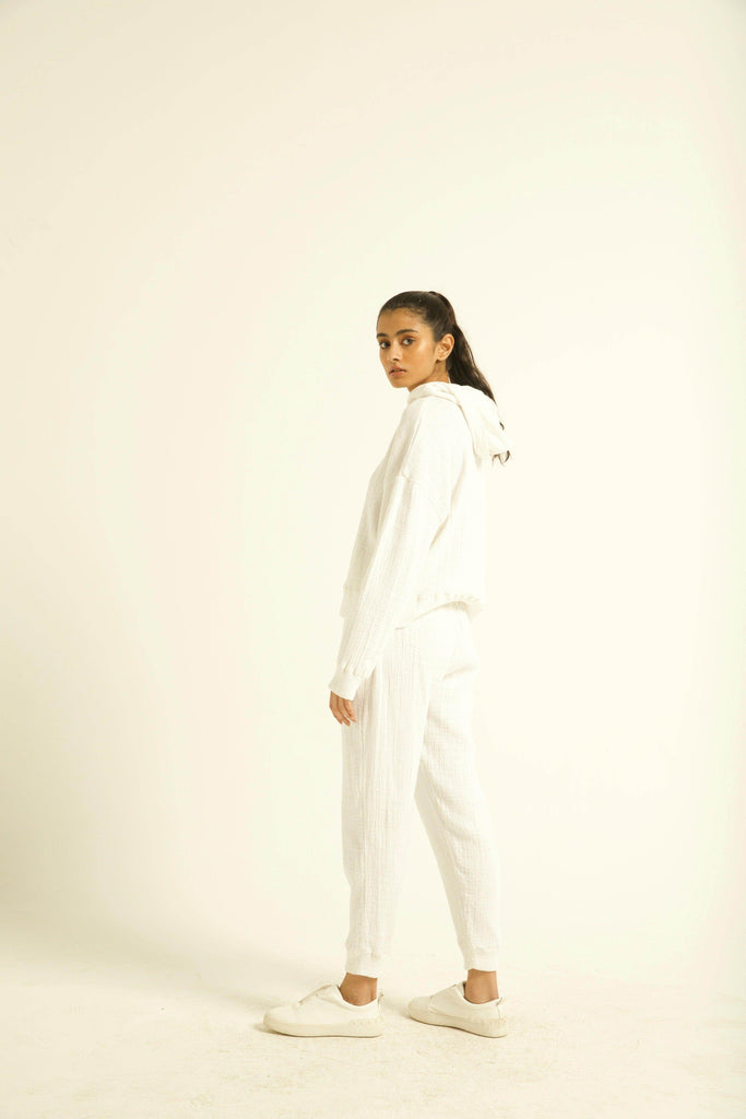 CRINKLE COTTON HOODIE CO-ORD - dash and dot dash and dot