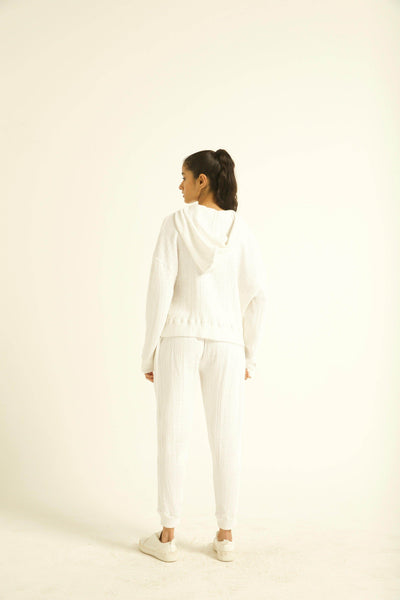 CRINKLE COTTON HOODIE CO-ORD - dash and dot