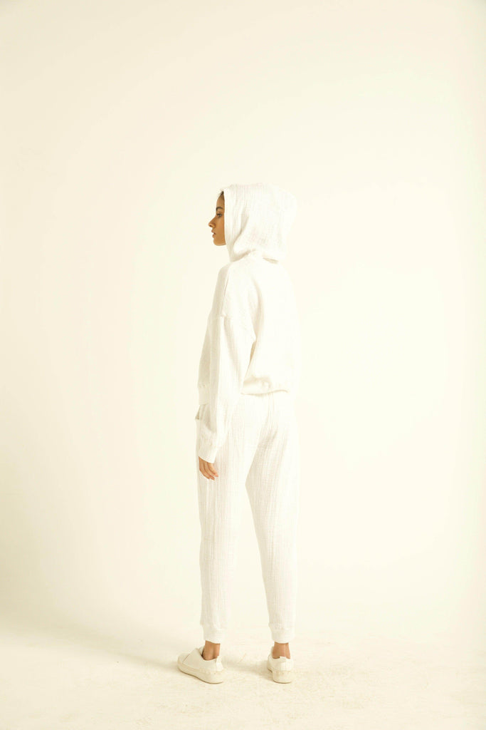 CRINKLE COTTON HOODIE CO-ORD - dash and dot dash and dot