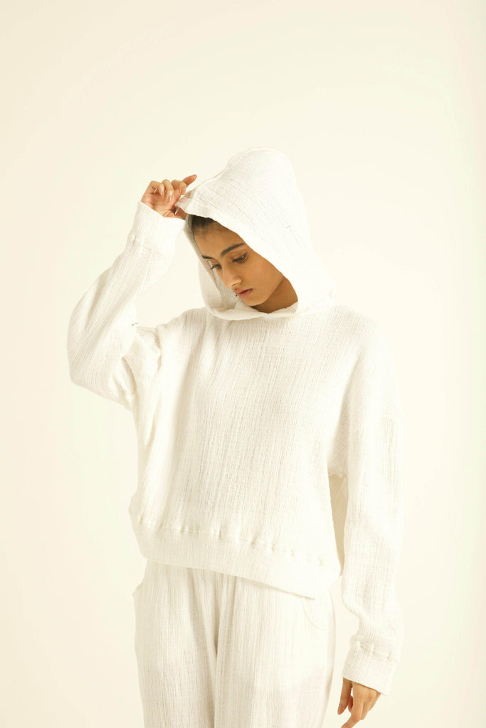 CRINKLE COTTON HOODIE CO-ORD - dash and dot dash and dot