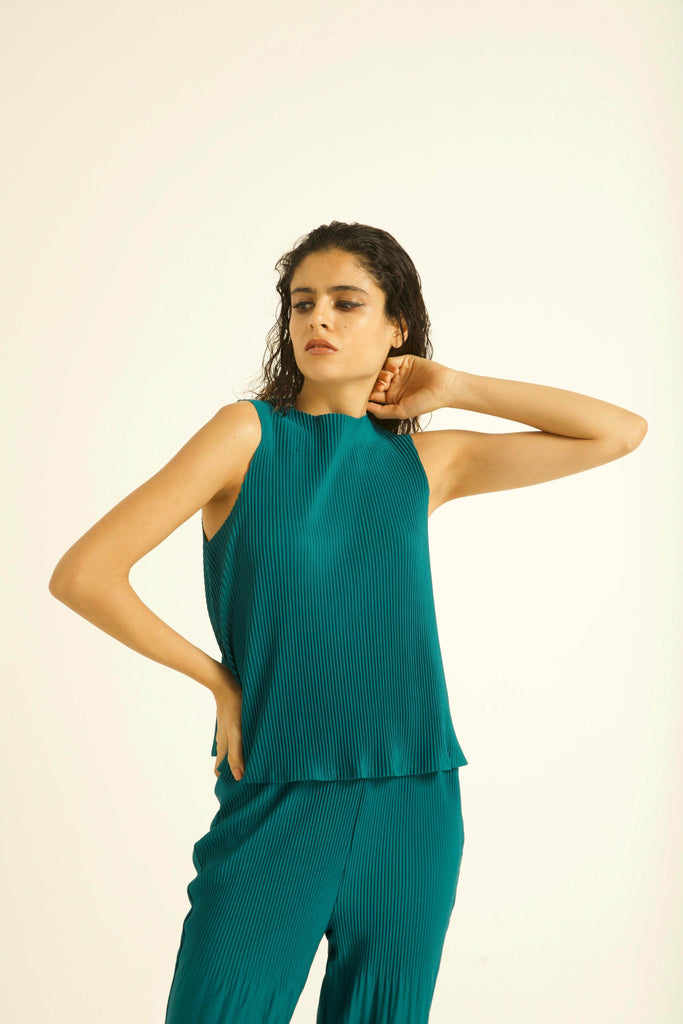 PLEAT SLEEVELESS DRUM SET - dash and dot dash and dot