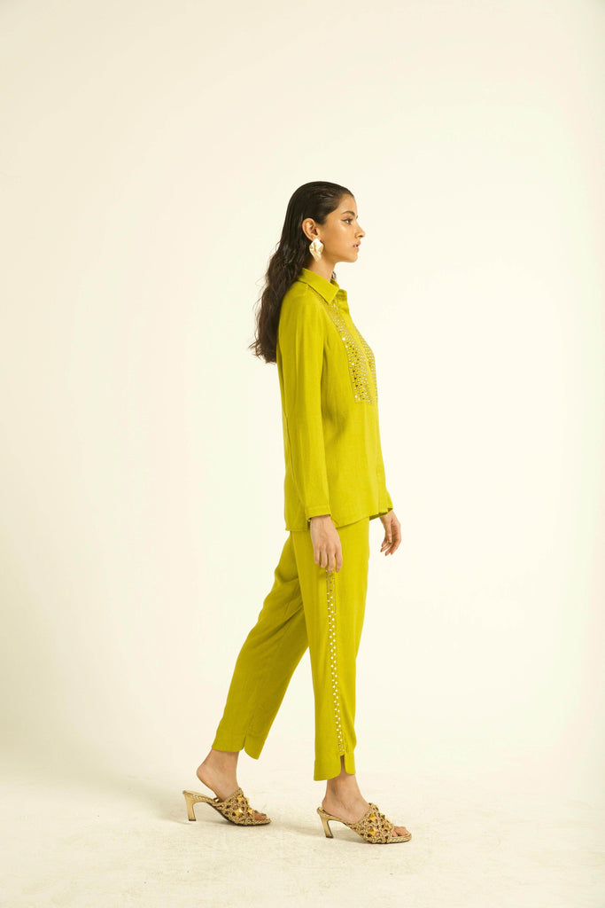 MIRROR EMBROIDERED PANT SET - dash and dot dash and dot