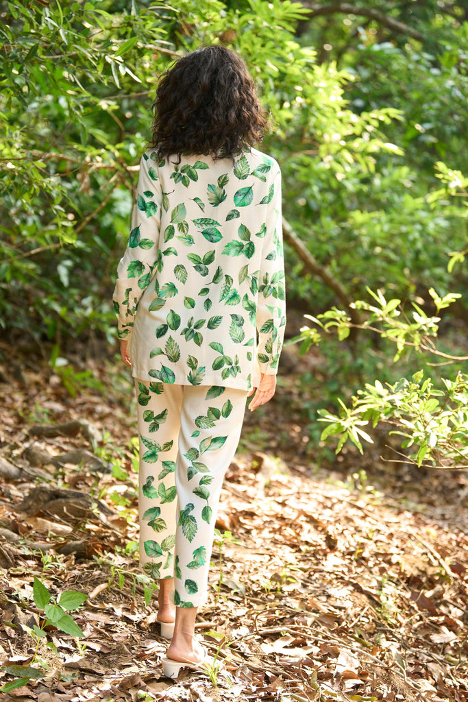 LEAF PRINT PANT - dash and dot dash and dot