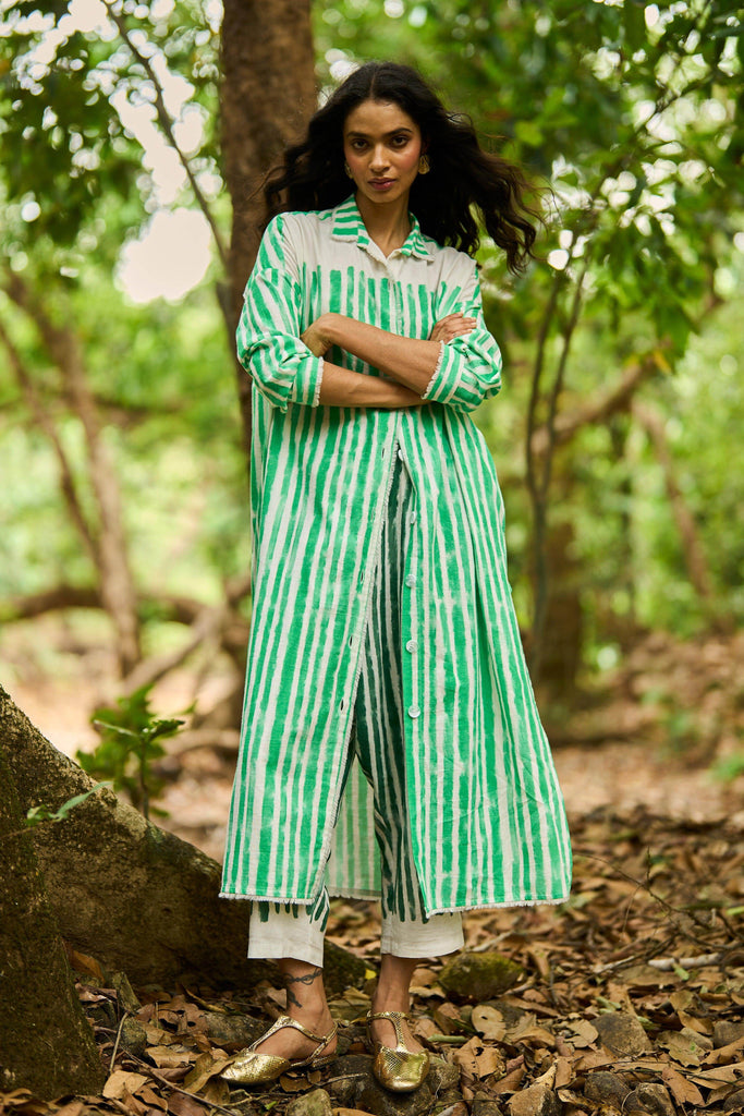 BRUSHSTROKE LONGLINE SHIRT - dash and dot dash and dot