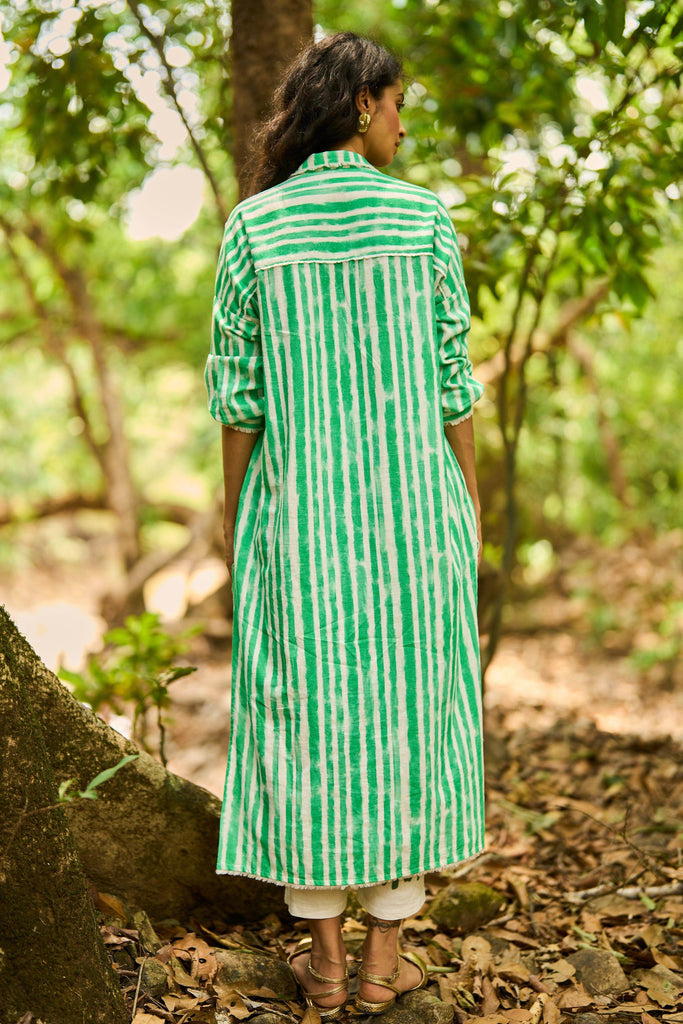 BRUSHSTROKE LONGLINE SHIRT - dash and dot dash and dot