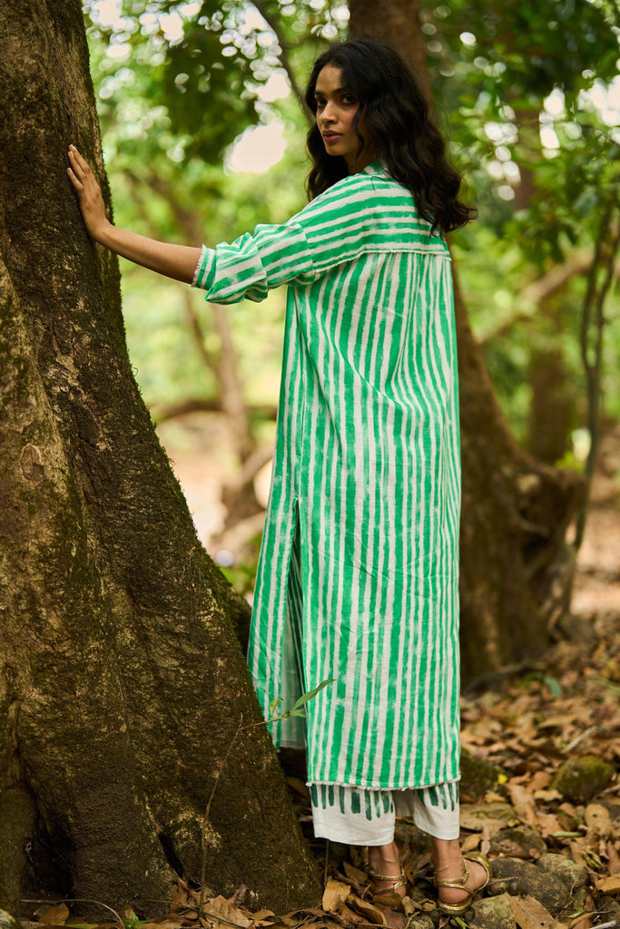 BRUSHSTROKE LONGLINE SHIRT - dash and dot dash and dot