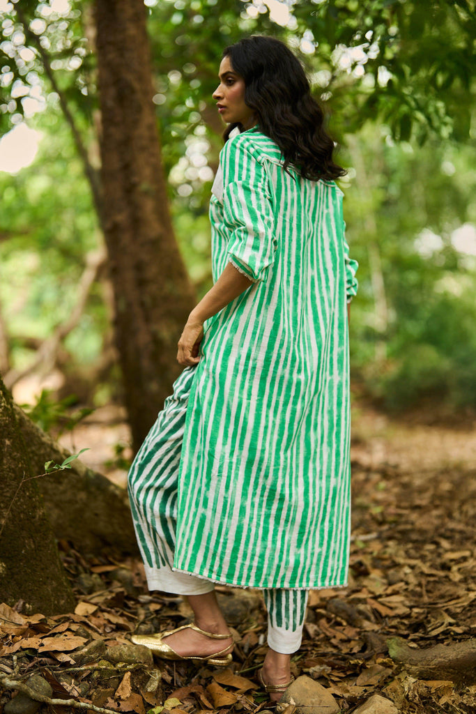 BRUSHSTROKE LONGLINE SHIRT - dash and dot dash and dot