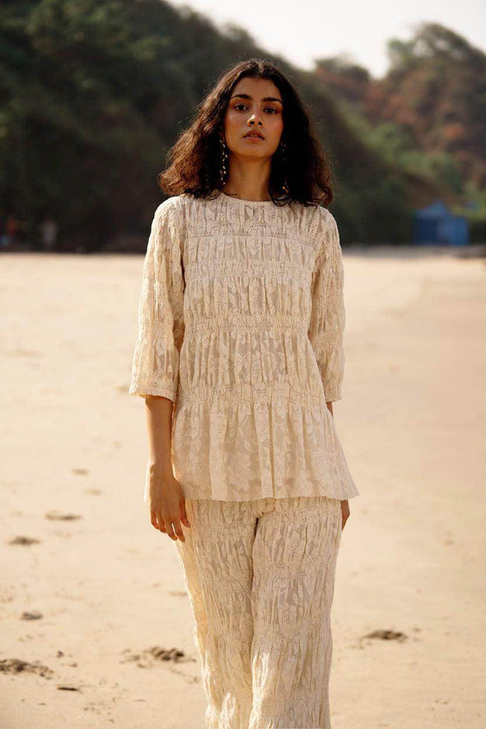 ALLOVER RUCHED LACE PANT - dash and dot dash and dot