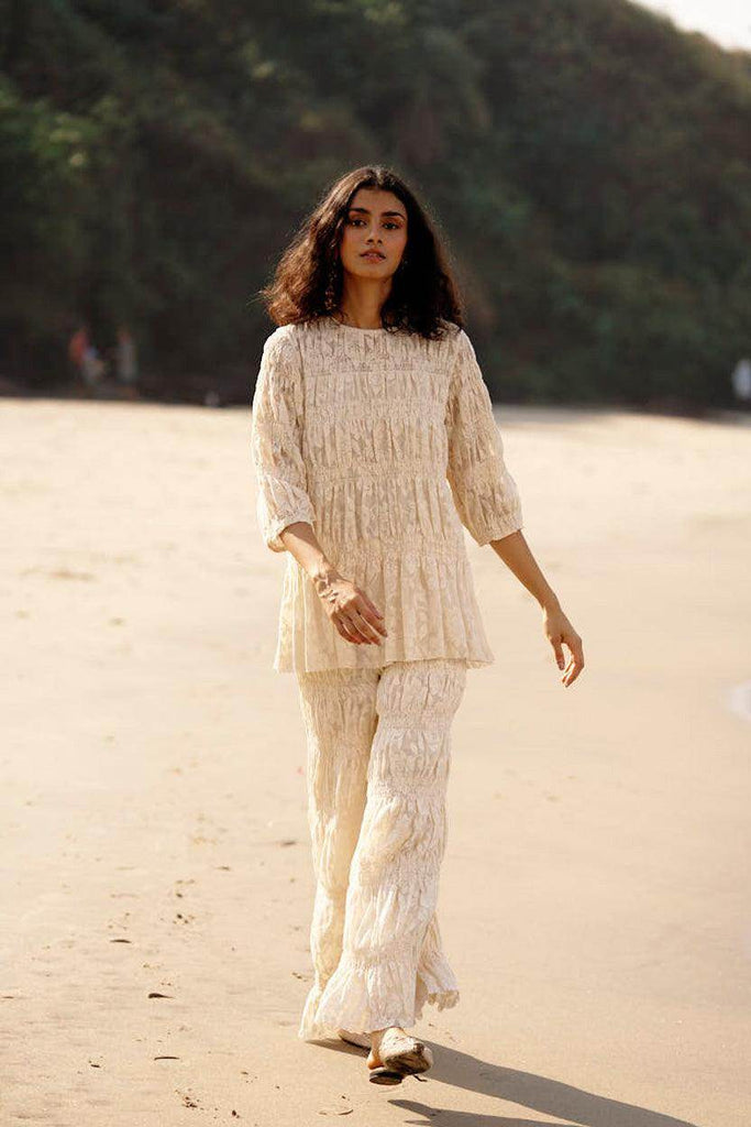 ALLOVER RUCHED LACE PANT - dash and dot dash and dot