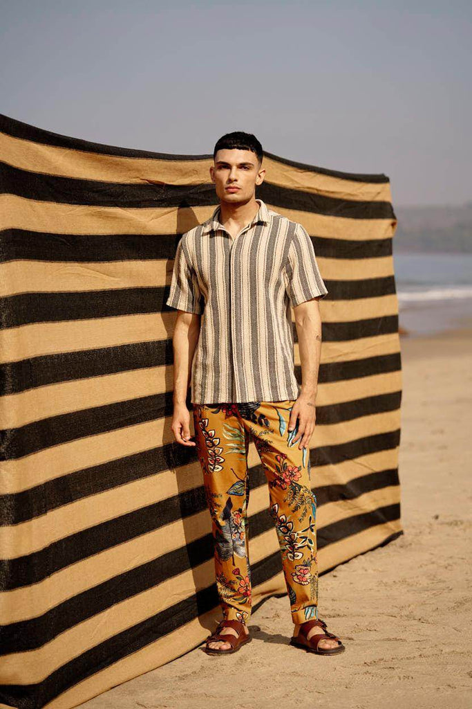 MUSTARD PRINTED PANT - dash and dot dash and dot