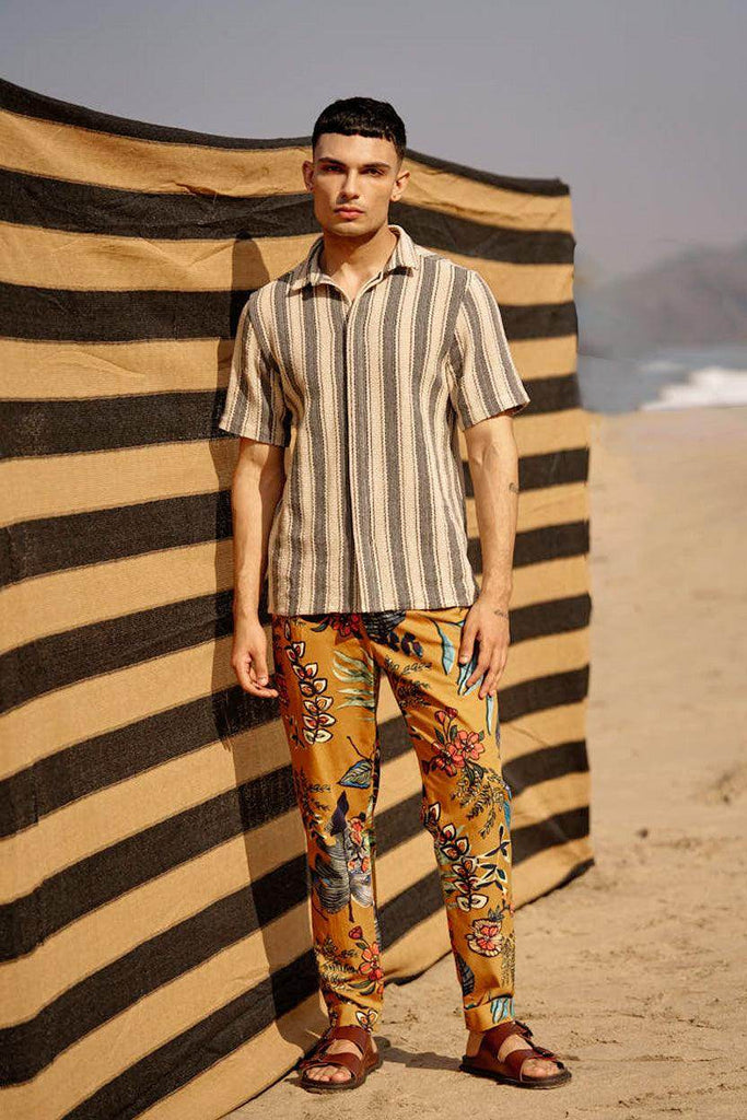 STRIPE TEXTURED SHIRT - dash and dot dash and dot