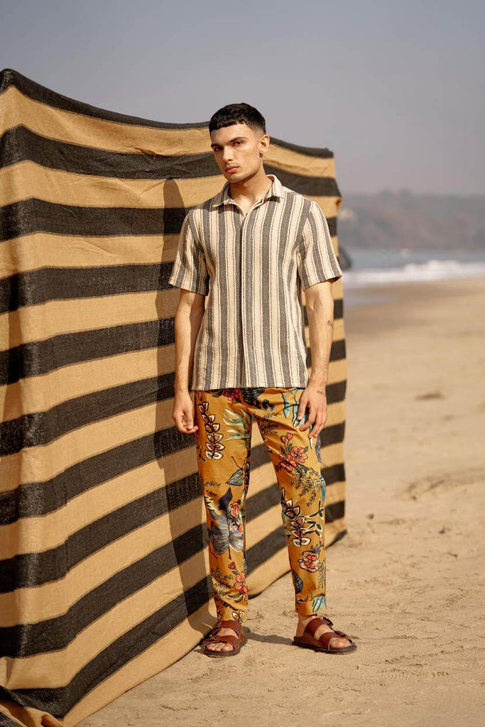 MUSTARD PRINTED PANT - dash and dot dash and dot