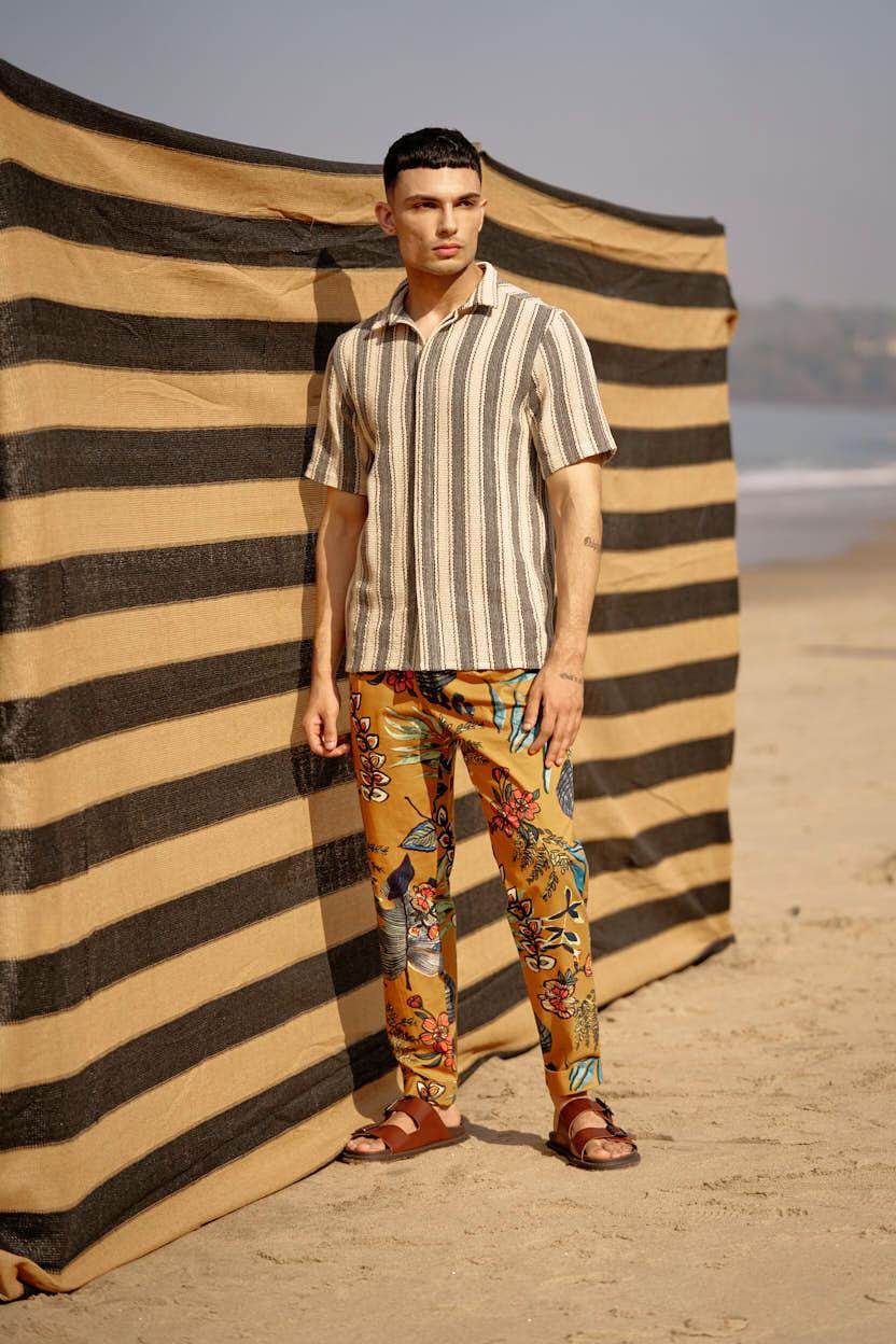 STRIPE TEXTURED SHIRT - dash and dot