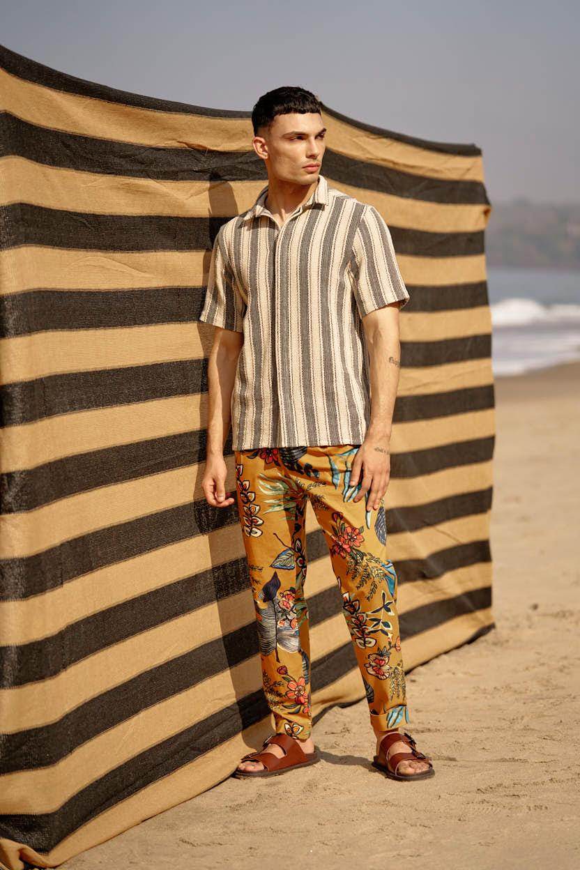 STRIPE TEXTURED SHIRT - dash and dot