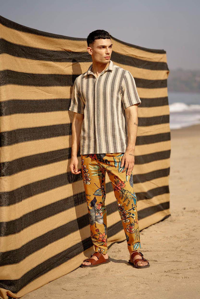 MUSTARD PRINTED PANT - dash and dot dash and dot