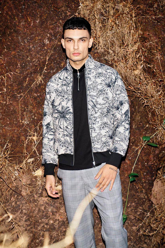 JUNGLE JACQUARD BOMBER - dash and dot dash and dot