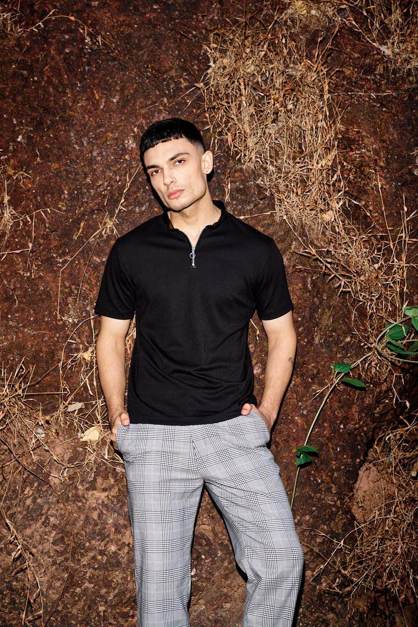 ZIP NECK POLO - dash and dot