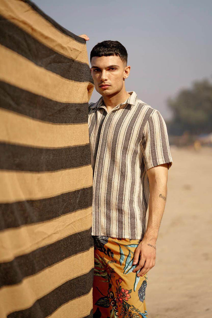 STRIPE TEXTURED SHIRT - dash and dot dash and dot