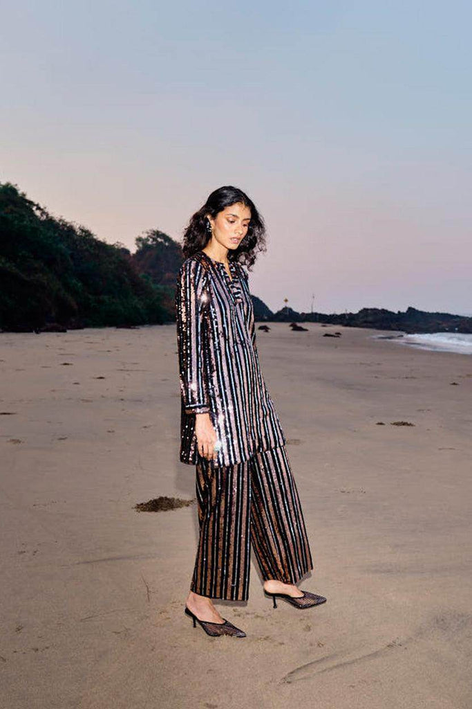 SEQUIN STRIPE LONG SET - dash and dot dash and dot