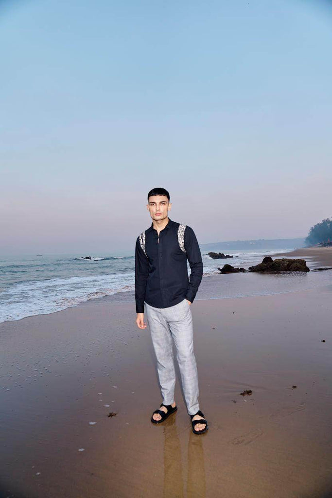 JACQUARD HARNESS SHIRT - dash and dot dash and dot