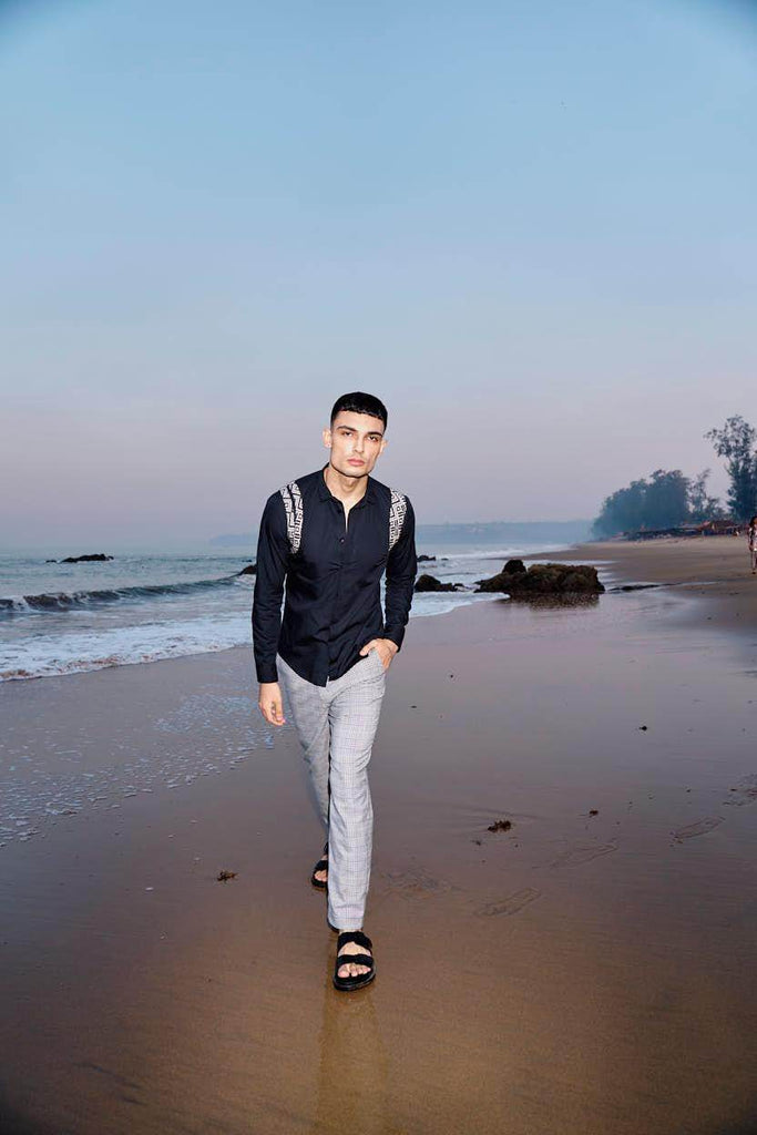 JACQUARD HARNESS SHIRT - dash and dot dash and dot