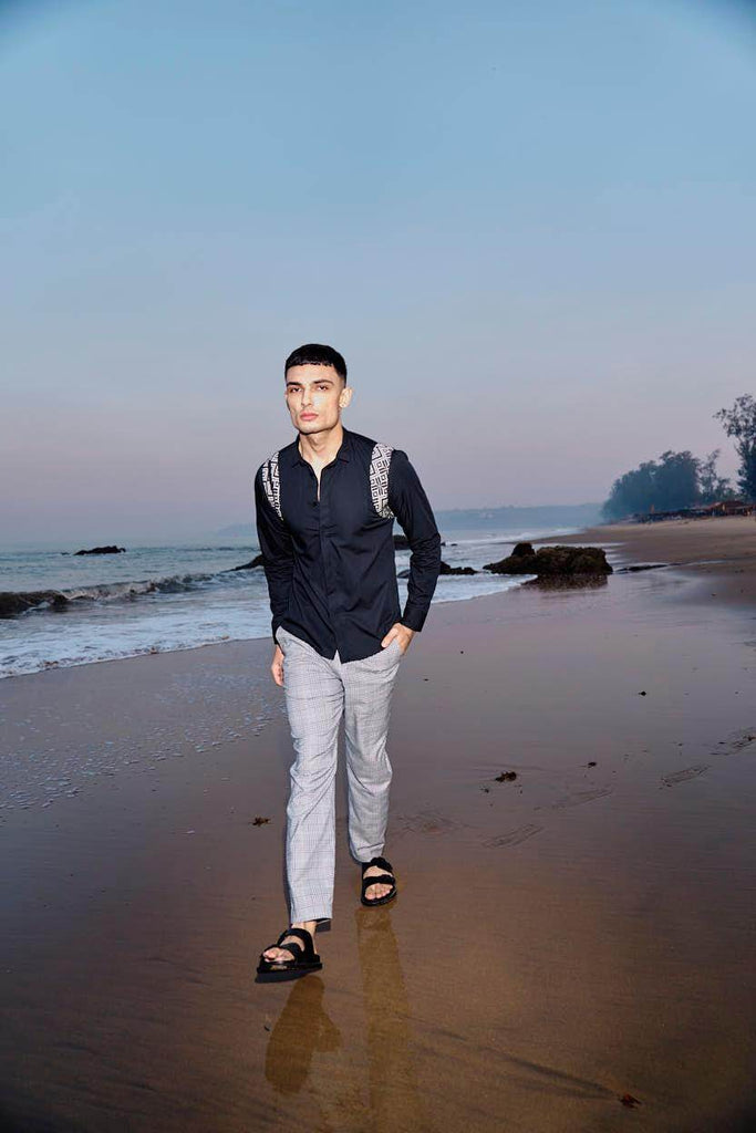 JACQUARD HARNESS SHIRT - dash and dot dash and dot