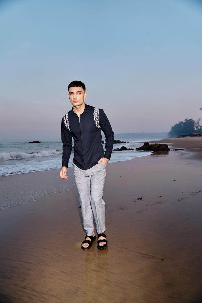 JACQUARD HARNESS SHIRT - dash and dot dash and dot