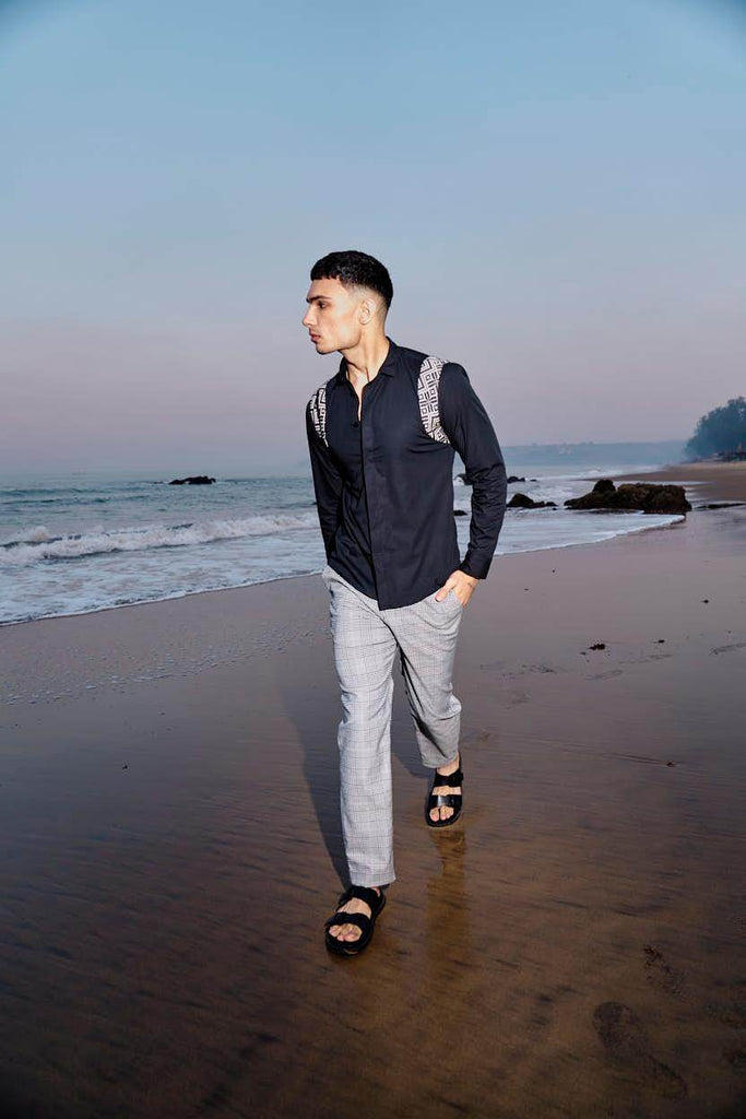 JACQUARD HARNESS SHIRT - dash and dot dash and dot