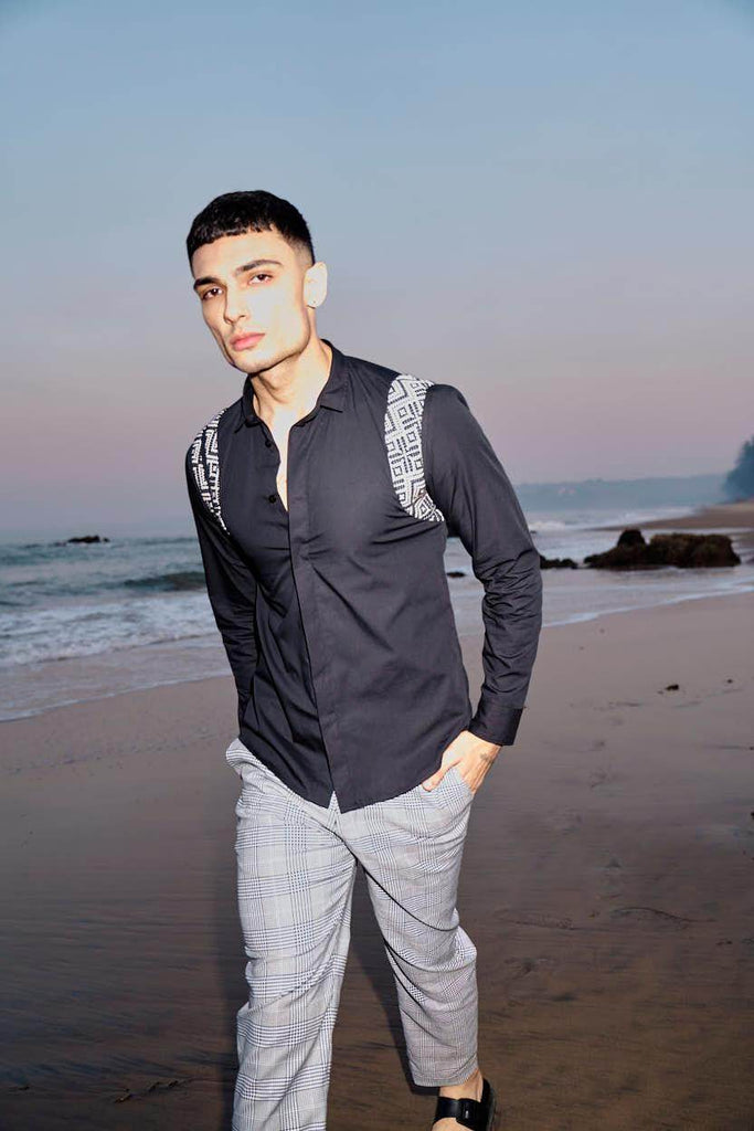 JACQUARD HARNESS SHIRT - dash and dot dash and dot