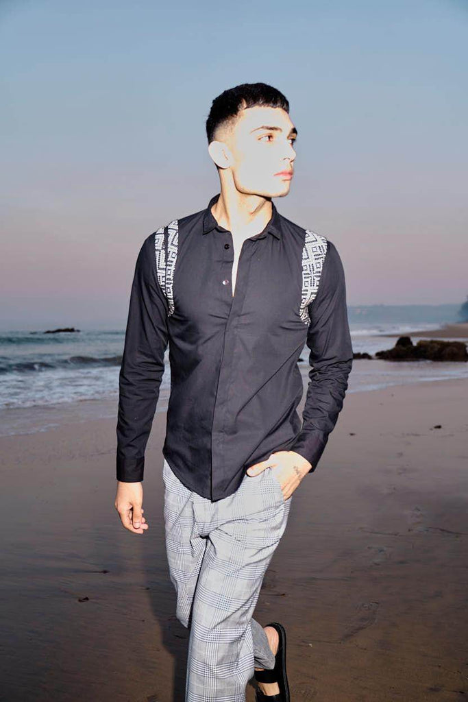 JACQUARD HARNESS SHIRT - dash and dot dash and dot