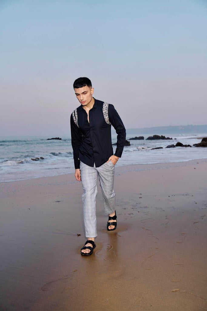 JACQUARD HARNESS SHIRT - dash and dot dash and dot