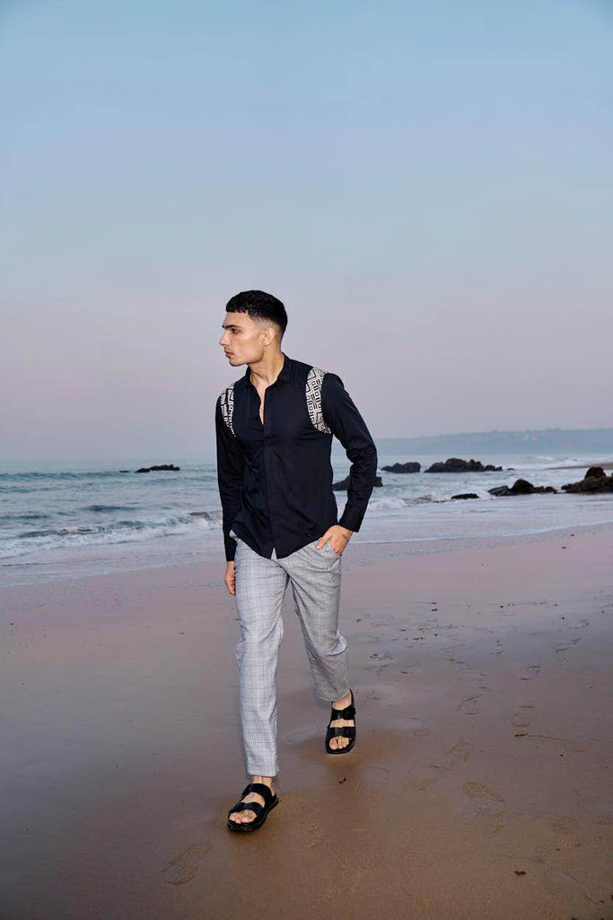 JACQUARD HARNESS SHIRT - dash and dot dash and dot