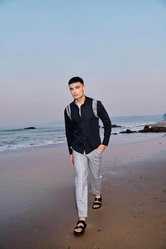 JACQUARD HARNESS SHIRT - dash and dot dash and dot