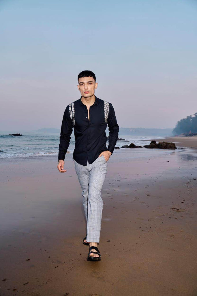 JACQUARD HARNESS SHIRT - dash and dot dash and dot