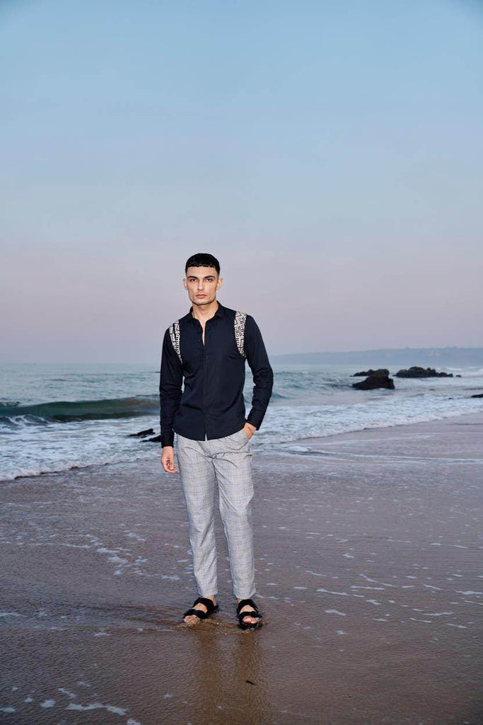 JACQUARD HARNESS SHIRT - dash and dot dash and dot