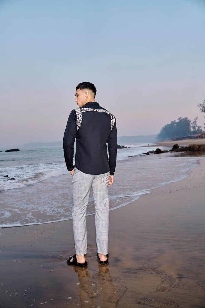 JACQUARD HARNESS SHIRT - dash and dot dash and dot