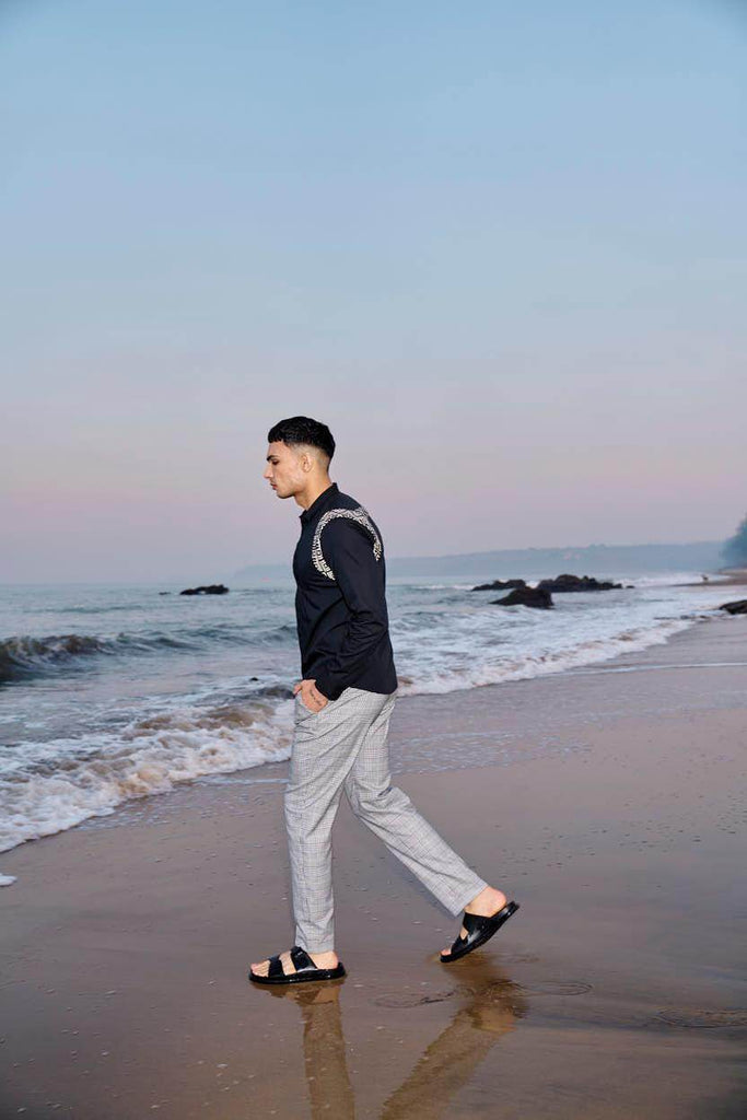 JACQUARD HARNESS SHIRT - dash and dot dash and dot