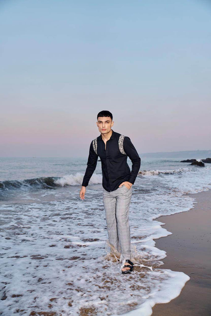 JACQUARD HARNESS SHIRT - dash and dot dash and dot