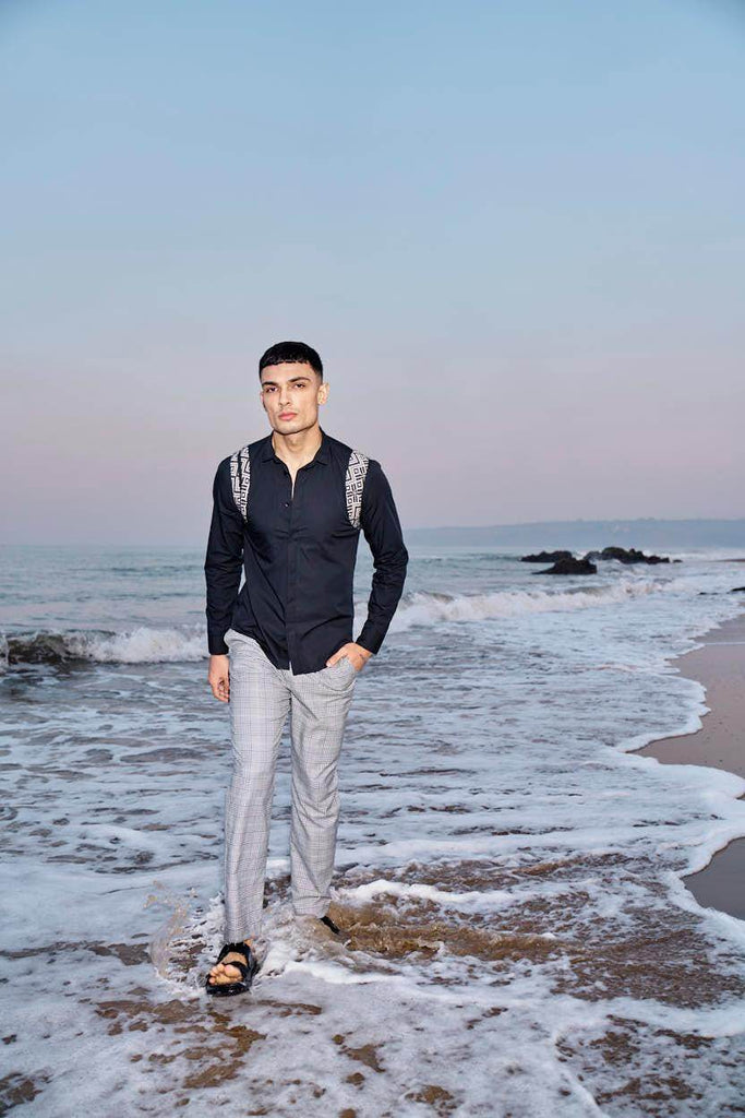 JACQUARD HARNESS SHIRT - dash and dot dash and dot