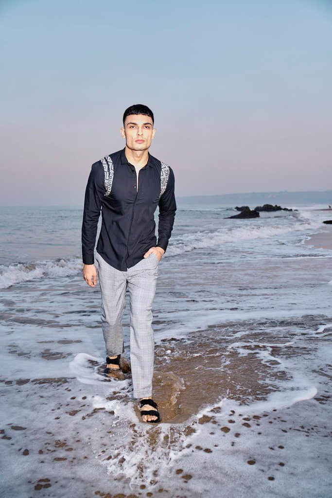 JACQUARD HARNESS SHIRT - dash and dot dash and dot